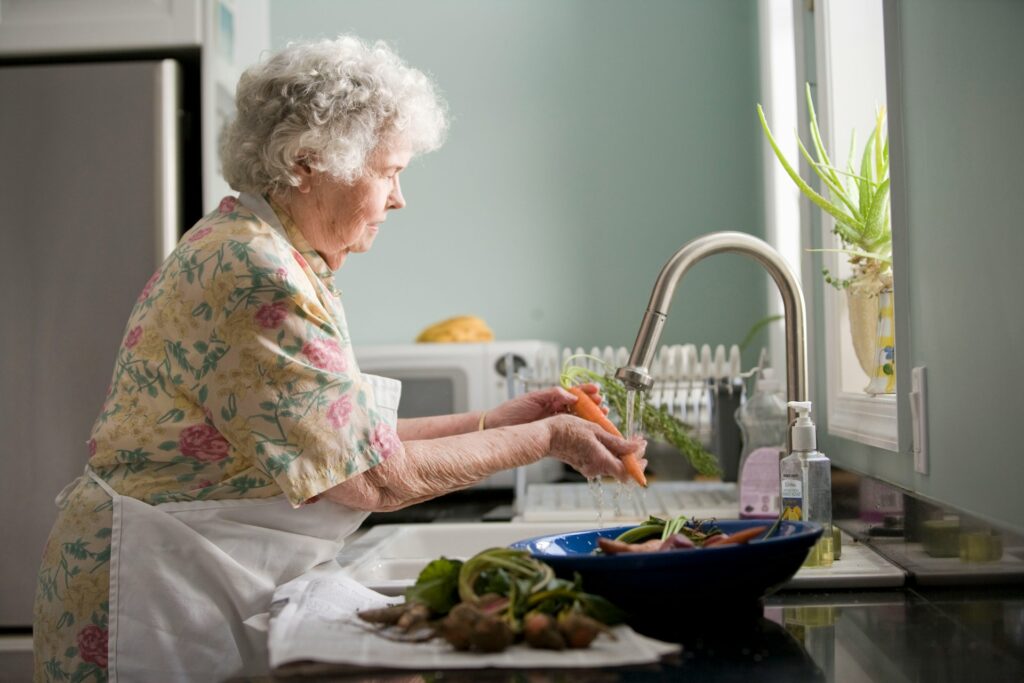 older woman in the kitchen 