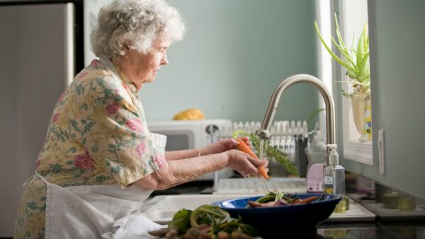 older woman in the kitchen